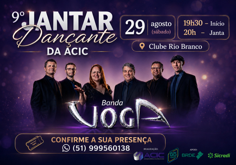 Convite do 9º Jantar Dançante